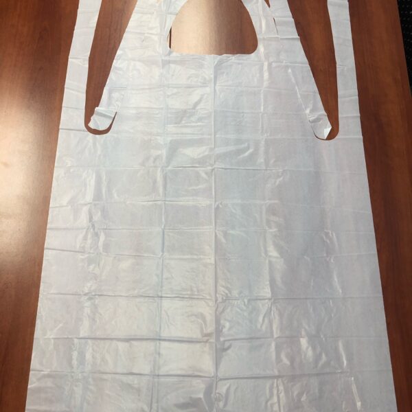 Disposable Poly Aprons, White 100ct