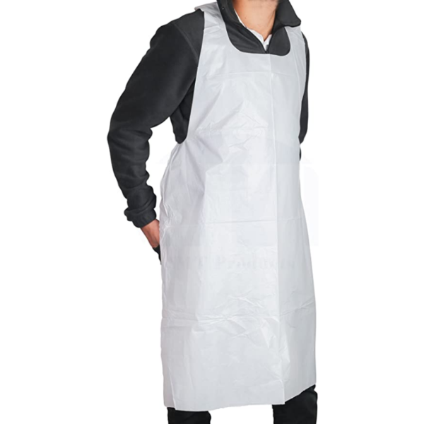 Disposable Poly Aprons, White 100ct