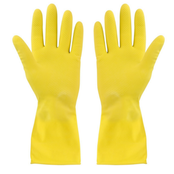 Latex Gloves Flock Lined Medium - 1 Pair