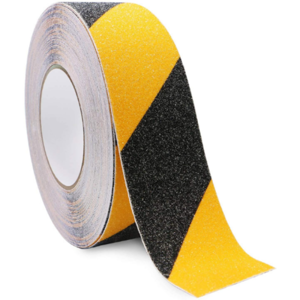Yellow & Black Anti-Slip Adhesive Floor Tape (2"x60 ft)