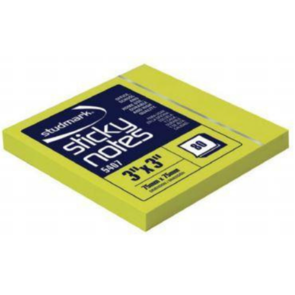 Studmark Sticky Notes Neon 3x3"