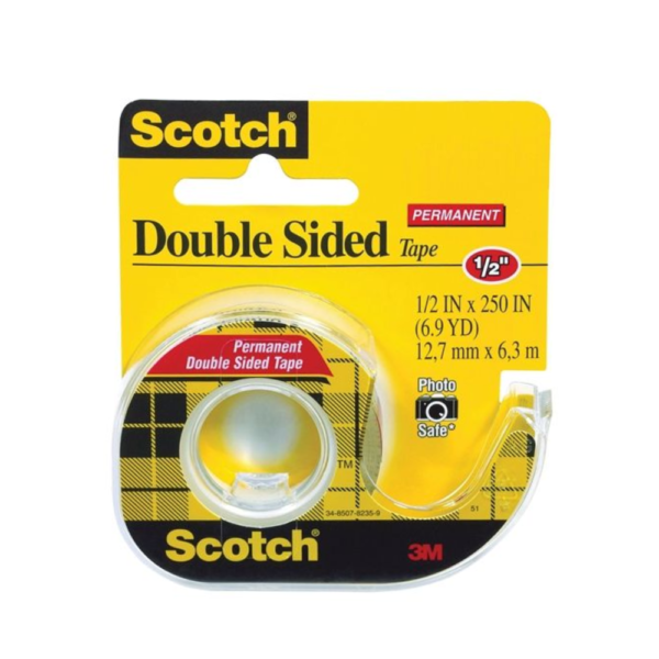 3M Scotch Double Sided Tape 1/2" x 250"