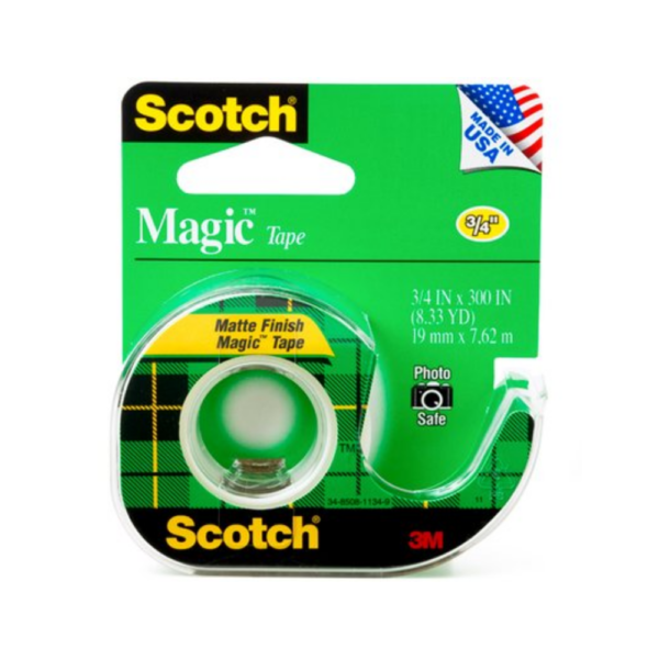 3M Scotch Magic Tape With Dispenser 3/4" x 300"