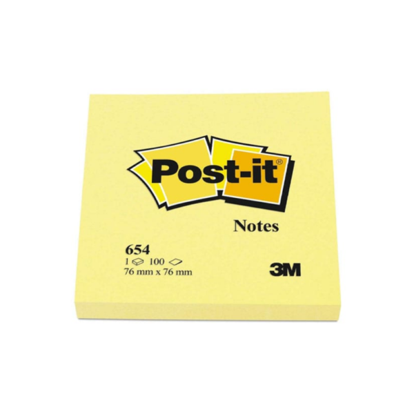 3M Post-it Notes Canary Yellow 3x3 inches