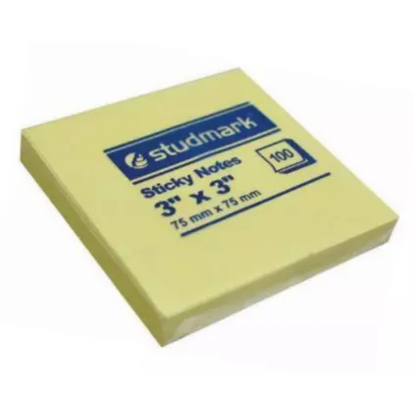 Studmark Sticky Notes Yellow 3x3"
