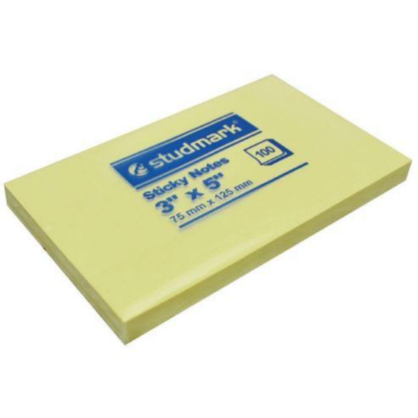 Studmark Sticky Notes Yellow 3×5″