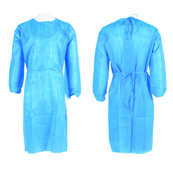 Disposable Isolation Gown Blue - Universal Size 10pc