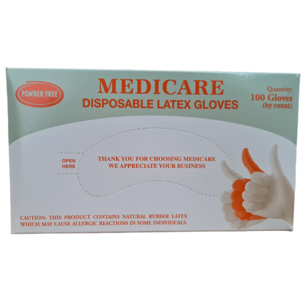 Medicare Powder Free Latex Examination Gloves Large