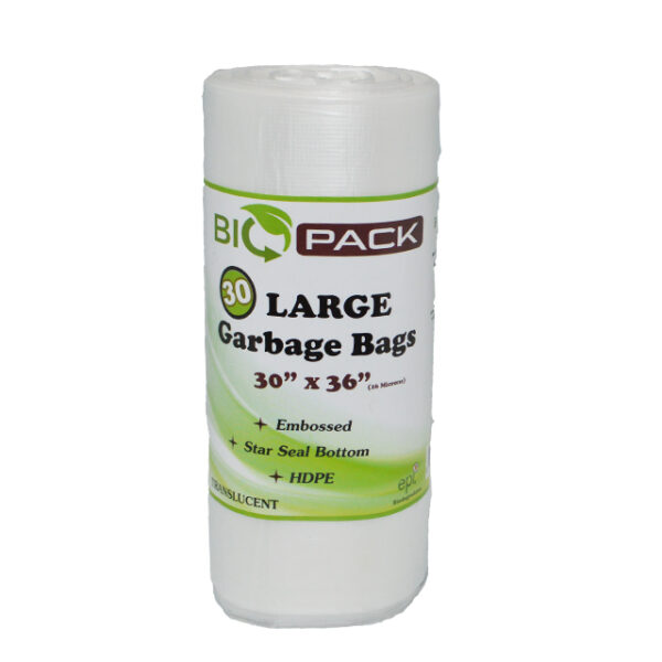 Biopack Large Frosted Garbage Bags 30/Roll