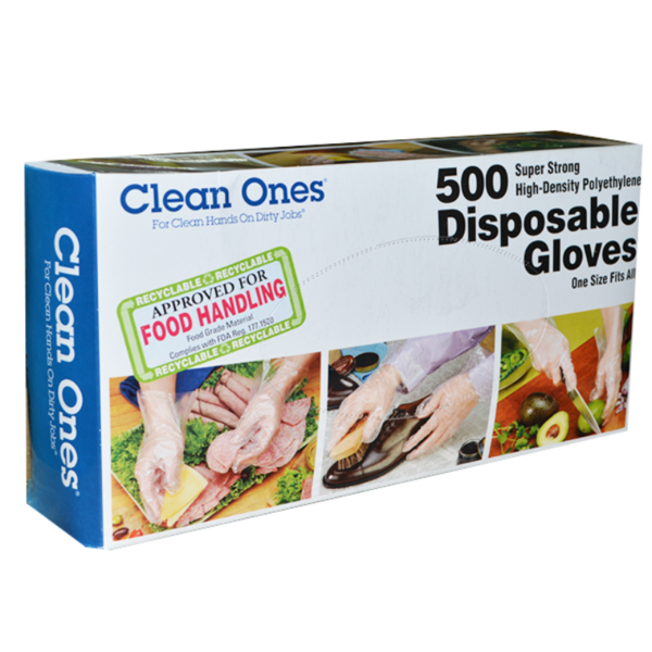 Food Service Disposable HDPE Gloves 500ct