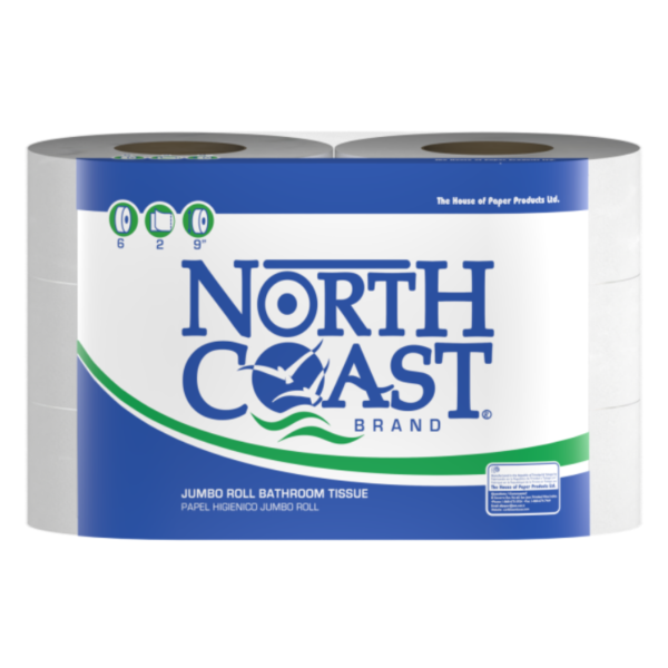 North Coast Brand Jumbo Roll Bathroom Tissue 6 Pack