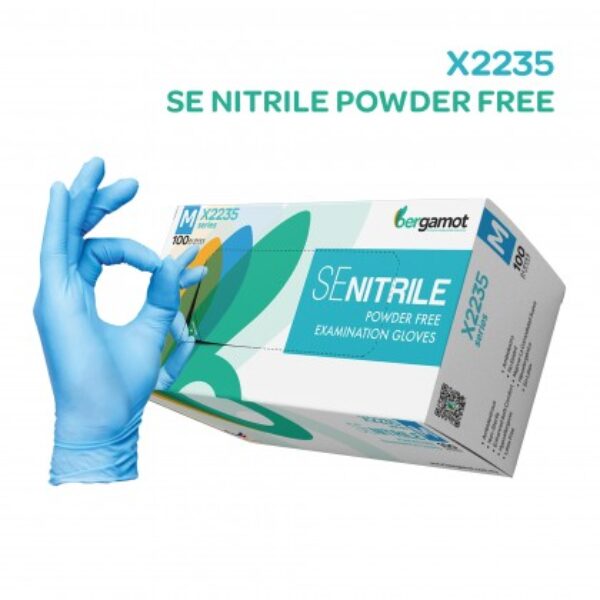 Bergamot Nitrile Powder Free Examination Gloves 100 PCS