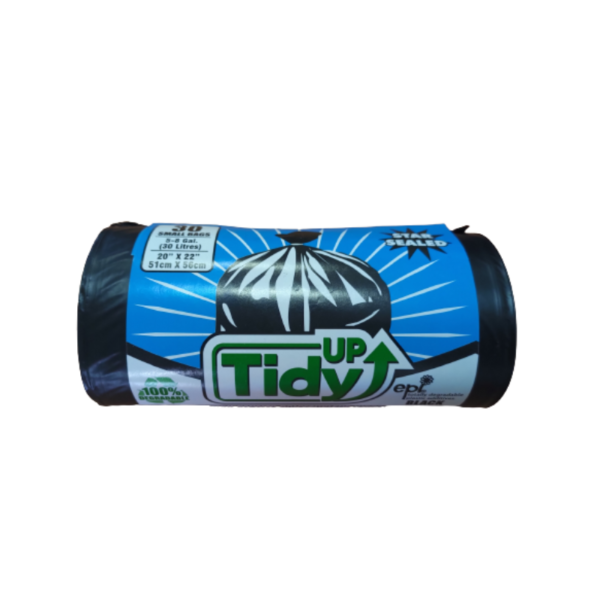 Tidy Up Small Black Garbage Bags 30/Roll