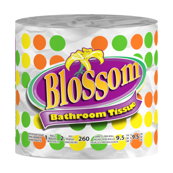 Blossom Bathroom Tissue Single Roll 2Ply x 48 Rolls